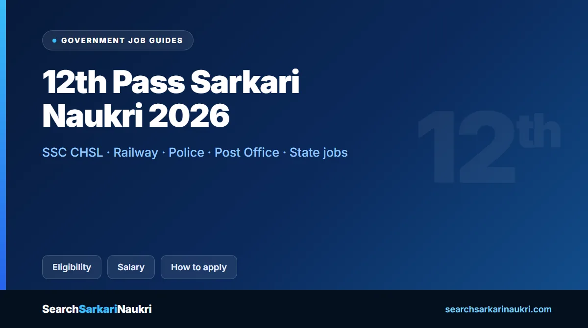 12th Pass Sarkari Naukri 2026: Jobs, Eligibility & How to Apply — Government Job Guides explainer